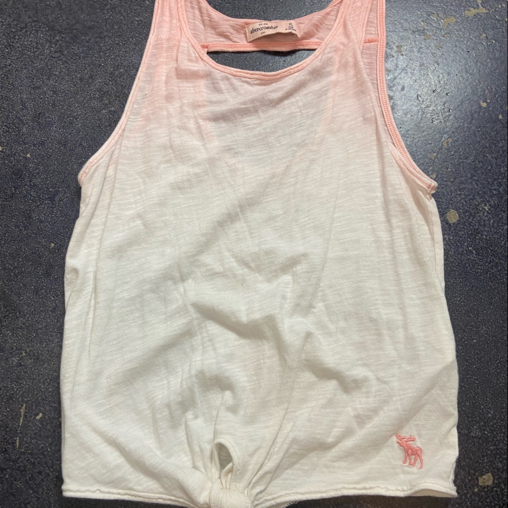 Pink to white ombré tanktop